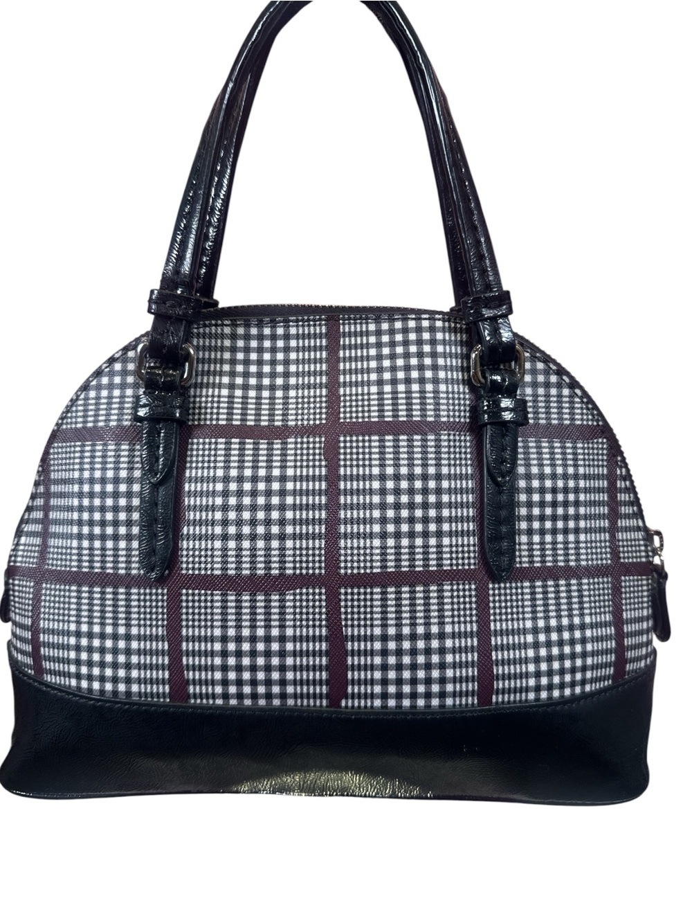 Coach Peyton Cora Domed Glen Plaid Crossbody Bag Like New - Picture 4 of 15